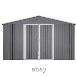 11'x13' Metal Outdoor Storage Shed Heavy Duty Large Garden Tool Shed withFloor Kit