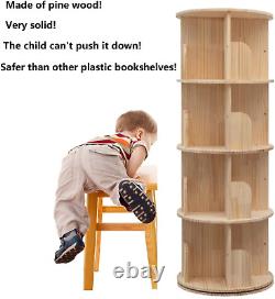 2-5 Tier Rotating Bookshelf 360 Display Floor Standing Bookcase Storage Rack