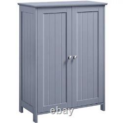 2-Adjustable Shelves Storage Cabinet 2 Doors Floor Stand Pantry Kitchen Cupboard