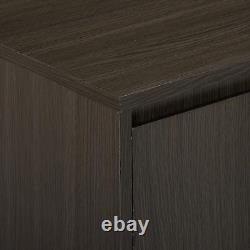 - 2 Door Cabinet Entryway Console Table with Storage Shelf, Oak Gray