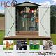 4.2'×7' Storage Shed Outdoor Metal Utility Tool Shed House with Lockable Doors