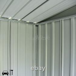 4.2'x9' Outdoor Storage Shed Metal Utility Tool House Lockable Door Waterproof