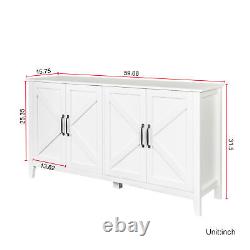 4 open shelgves, Freestanding Sideboard Storage Cabinet Entryway Cabinet Floor