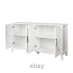 4 open shelgves, Freestanding Sideboard Storage Cabinet Entryway Cabinet Floor