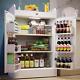 41 LED Kitchen Pantry Storage Cabinets Buffet Microwave Cabinet with Drawers
