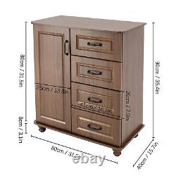 4Tier Storage Cabinet Sideboard Buffet Cabinet for Living Room Kitchen Floor usa