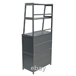 63H Freestanding Storage Pantry Utility Cabinet 2 Drawers & 4 Shelves Organizer