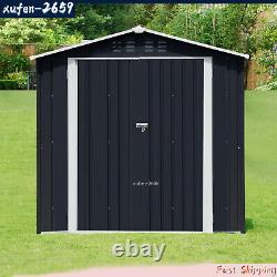 7'x4.3' Outdoor Storage Shed Metal Shed for Backyard Garden Lawn withLockable Door