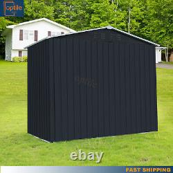 7x4.3FT Large Outdoor Metal Shed, Waterproof Garden Tool Storage Shed with Lockable