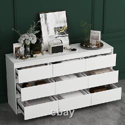 9 Drawer Dresser for Bedroom with Deep Drawers, Large Floor Wood Dressers & Ches
