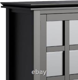 Artisan SOLID WOOD 38 Inch Wide Transitional Medium Storage Cabinet in Black for