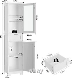 Bathroom Cabinet, Storage Cabinet with 2 Doors & 1 Drawer, Floor Freestanding Ca