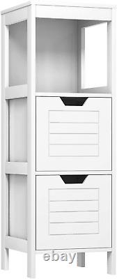 Bathroom Floor Cabinet, Multifunctional Wooden Storage Cabinet with 2 Adjustable