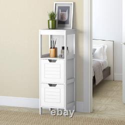 Bathroom Floor Cabinet, Multifunctional Wooden Storage Cabinet with 2 Adjustable