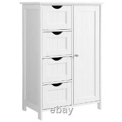 Bathroom Storage Cabinet Floor Cabinet withAdjustable Shelf&Drawer, 1Door&4 Drawers