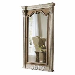 Beaumont Lane Floor Mirror with Jewelry Storage in White