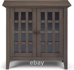 Bedford SOLID WOOD 32 Inch Wide Transitional Low Storage Media Cabinet in Farmho