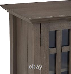 Bedford SOLID WOOD 32 Inch Wide Transitional Low Storage Media Cabinet in Farmho