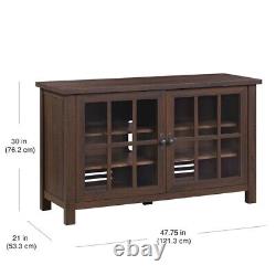 Better Homes & Gardens Oxford Square TV Stand for TVs up to 55, Dark Brown