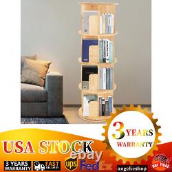 Bookshelf Rotating 4 Tier 360 Display Shelf Floor Stand Storage Display Bookcase