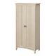 Bush Furniture Salinas Tall Storage Cabinet with Doors in Antique Whit