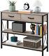 Console Table with 2 Drawers, 3-Tier Entryway Table with Storage Shelves, Narrow