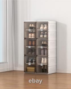 Dripex Shoe Storage Organizer Foldable Shoe Storage Cabinet with Doors Durab