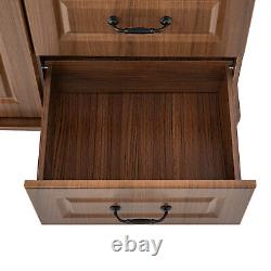 Entryway Storage Cabinet with Door Floor Storage Stand Home Furniture &4 Drawers