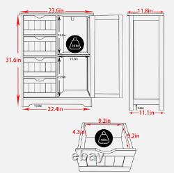 Floor Bedroom Cabinet 4-Drawers Bathroom Chest Storage Organizer Freestanding