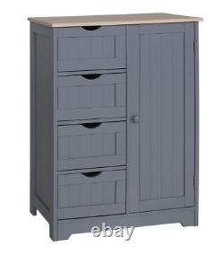 Floor Bedroom Cabinet 4-Drawers Bathroom Chest Storage Organizer Pantry Kitchen