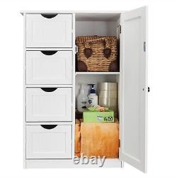 Floor Bedroom Cabinet 4-Drawers Dresser Chest of Drawers Storage Organizer
