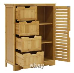 Floor Bedroom Wood Cabinet 4-Drawers Bathroom Chest Storage Organizer Kitchen