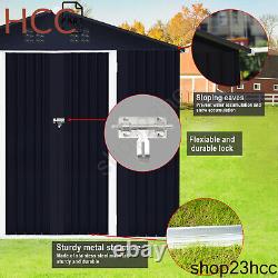 For Backyard Garden Tool Shed Outdoor Metal Storage Shed withLockable Door 8' x10