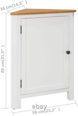 Freestanding Floor Cabinet, Bathroom Corner Cabinet with 1 Door and 3 Shelves, S