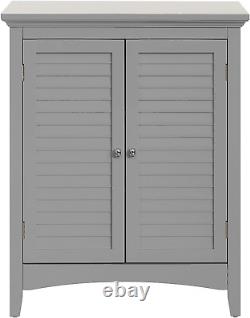 Glancy Wooden Storage Cabinet, Grey
