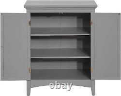 Glancy Wooden Storage Cabinet, Grey