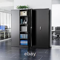 Greenvelly Metal Garage Storage Cabinet, 72'' Tall Storage Cabinet with 2 Doors