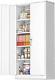 Greenvelly White Metal Storage Cabinet, 72 Steel Locking Cabinet with Doors and