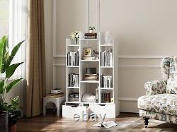 HIRONPAL Bookcase on the floor, living room, bookcase, simple bedroom storage