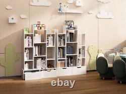 HIRONPAL Bookcase on the floor, living room, bookcase, simple bedroom storage