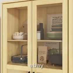 Kitchen Cupboard Storage Cabinet Glass Door Drawer Pantry Buffet Bookcase Nature