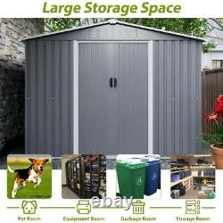 Metal Shed Floor Include 6ftx8ft Outdoor Storage Shed, Steel Utility Tool Shed