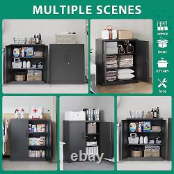 Metal Storage Cabinets with Lock, Small Locker Steel Cabinets, Adjustable Shelve
