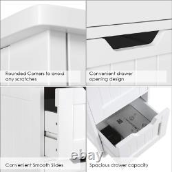 Modern Bathroom Floor Cabinet w 4 Drawers Free Standing Medicine Cabinet Storage