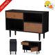 Modern Sideboard Storage Cabinet Floor Cabinet Stand with 1 Drawer Living Room