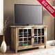 Oxford Square 55 In TV Stand WithStylish Tempered Glass Doors&Adjustable Shelves