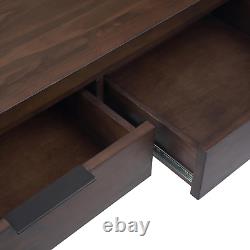 SIMPLIHOME Hollander SOLID WOOD 60 Inch Wide Wide Console Sofa Entryway Table in