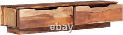 Solid Wood TV Stand in Sheesham (Rosewood) Distinctive Furniture with Natural