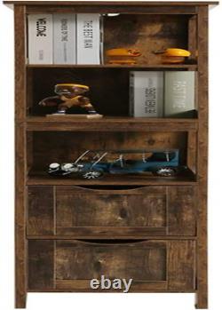 Storage Cabinet with 2 Drawers, Wooden Bathroom Floor Cabinet, Freestanding