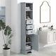 Tall Bathroom Cabinet Floor Storage Cabinet with 3 Drawers and Adjustable Shelf